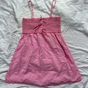 Vintage la senza pink smocked dress